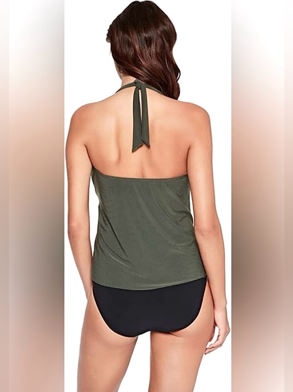Magicsuit Mallory Halter Soft Cup Tankini Swim Suit In Military Green Women’s 16 - Picture 2 of 11